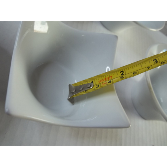 Pier 1 Import White Porcelain Tasting Sampling Condiment Party Bowls Set of 5 - Picture 9 of 9